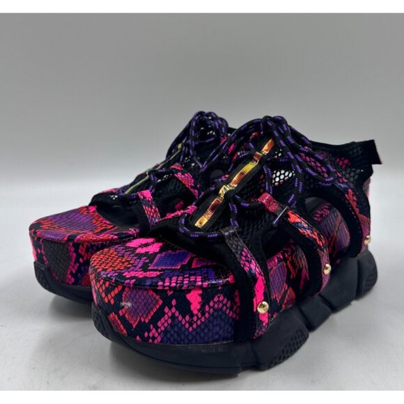 LILIANA Shoes - Liliana Womens Ladies Print Platform Slip On Strappy Back Strap Sandals Sz 10